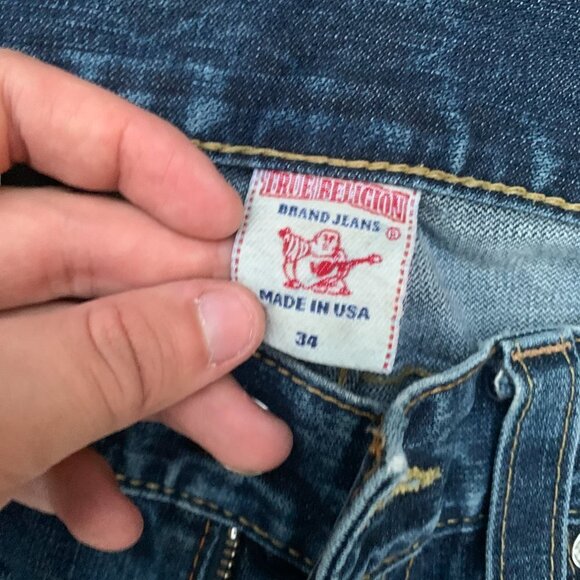 Vintage True Religion Jeans Size 34 RICKY - Picture 2 of 6